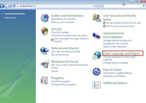 Installing Japanese support for Windows Vista 1