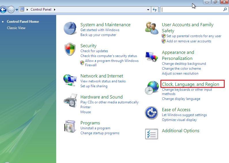 Installing Japanese support for Windows Vista 1