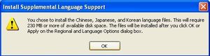 Installing Japanese support for Windows XP 3